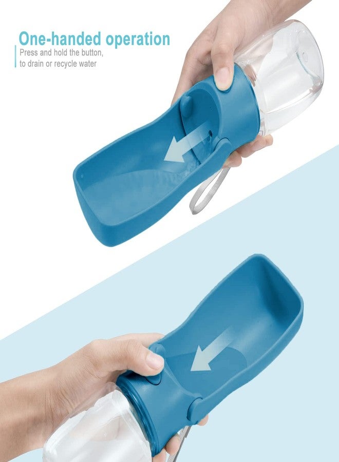 SOICTA Portable Dog Water Bottle for Walking 19 OZ or 12 OZ Portable Pet Water Bottles for Puppy Small Medium Large Dogs Water Dispenser Pet Water Bowl Dog Accessories (19OZ Blue) (12OZ Dark Blue) - Image 3